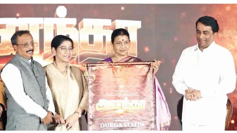 Durga Stalin releasing the poster of the movie