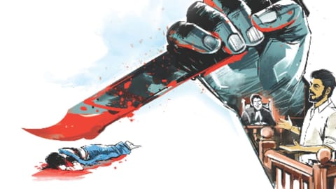 Illustration of murder