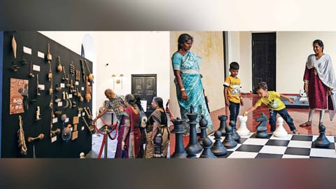Old musical instruments and life-sized chess board at Victoria Hall drew a lot of crowd on Friday
