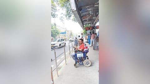 Design failure while installing handrails at bus stops prevents access to PwDs