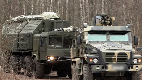 Russia's Oreshnik missile system is seen during a training in an undisclosed location in Belarus