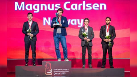 Arjun Erigaisi after winning bronze at the FIDE World Blitz Championship