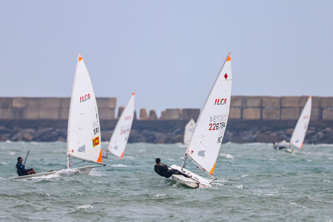 Sailors in action during the final day of 11th India International Regatta (IIR), at Chennai Port.