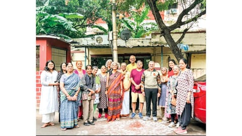 Participants of the Mandavelipakkam walk on Sunday