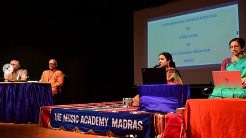 From a lec-dem by Dr Chithra Madhavan and Dr Gayathri Girish on the topic iconographic representations of Lord Shiva in Muthuswami Dikshitar’s kritis