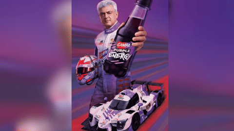 Actor-racer Ajith Kumar in a soft drink advertisement