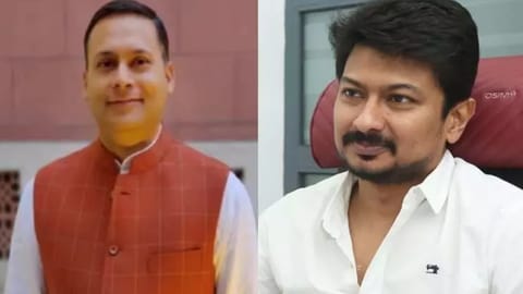 (L-R) Amit Malviya- Udhayanidhi Stalin