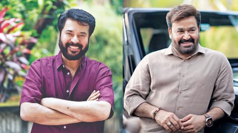 (L) Mammootty, (R) Mohanlal