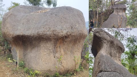 Tirupattur: 3 'mushroom' rocks found near Kandili