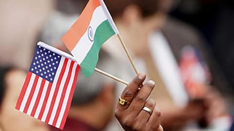 US and Indian flag