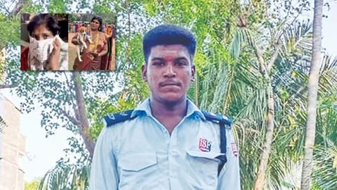 Temple security guard Ajith Kumar killed in police custody at the Thirupuvanam police station in Sivaganga district (insert) Nikitha, the complainant.