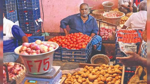Image of a man selling vegetables used for representative purpose