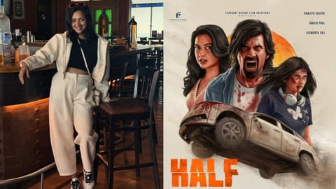 Amala Paul and poster from the film