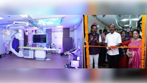 Health Minister Ma Subramanian inagurates state-of-the-art cardiac catheterisation laboratory (cath lab) at the Tamil Nadu Government Multi Super Speciality Hospital (TNGMSSH) in Chennai.
