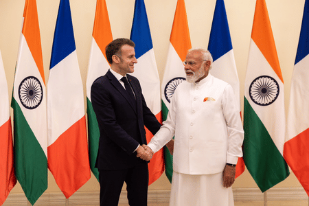 Prime Minister Narendra Modi and French President Emmanuel