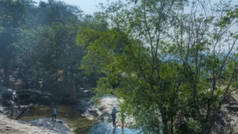 One of the attractive spots on Jawadhu Hills.