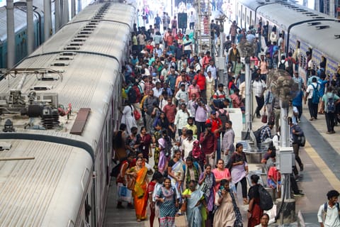 Visual from the crowded Chennai station