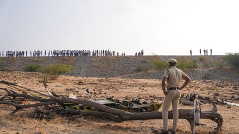 Wreckage of the chartered plane carrying Maharashtra Deputy Chief Minister Ajit Pawar lie mangled and burnt after the aircraft crashed during landing near Baramati airport, in Pune district, Maharashtra, Wednesday, Jan. 28, 2026.