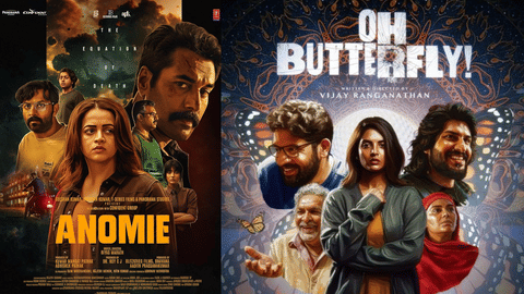 Posters from the film Anomie and Oh Butterfly