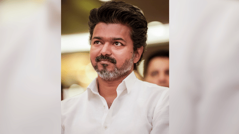 TVK chief Vijay during an event marking the International Women's Day Celebration 2026, in Mamallapuram