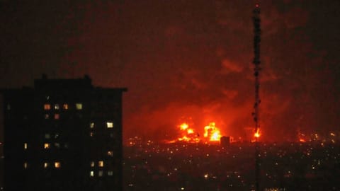 A cloud of black smoke covered parts of Tehran on Sunday morning following the overnight strikes that hit an oil depot and refinery. The Israeli attack appeared to be the first time a civil industrial facility has been targeted in the war