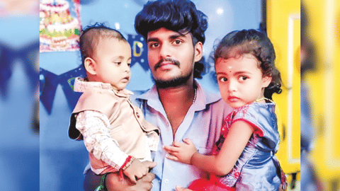 Theeran (left) and Krishika who died in the cylinder blast and building collapse on Sunday