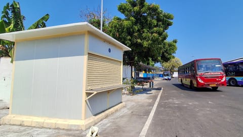 Closed shops at the Island Grounds terminus on Wednesday