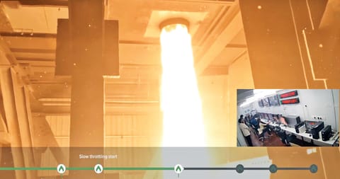 Screengrab of the video shared by Agnikul Cosmos during the launch test of Agnite