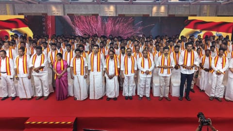 TVK chief Vijay on Sunday introduced a candidate line-up for the 2026 TN Assembly elections