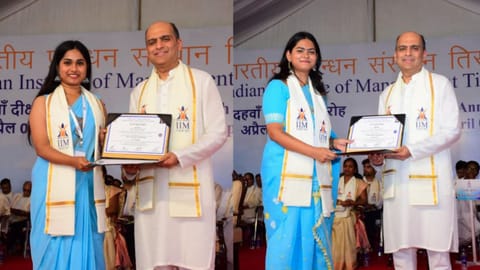 Indian Institute of Management Tiruchy graduates at the convocation ceremony.
