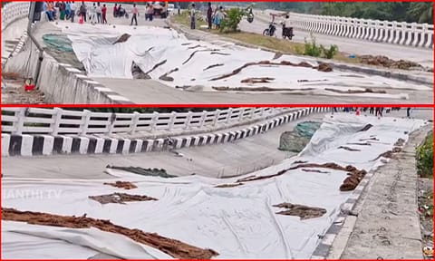 Bridge cave-in halts traffic on Villupuram–Nagapattinam highway