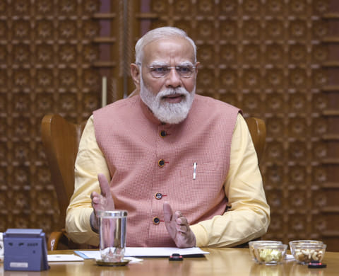 Prime Minister Narendra Modi chairs a meeting of the Cabinet Committee on Security (CCS)