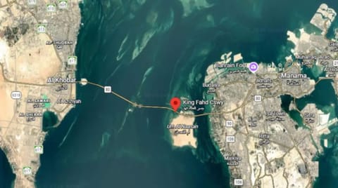 a key bridge linking Saudi Arabia and the island of Bahrain