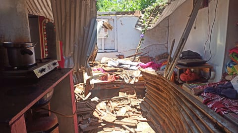 House damaged
