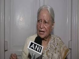 Veteran Congress leader and former Union minister Mohsina Kidwai