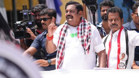 AIADMK general secretary during a political rally in Tamil Nadu