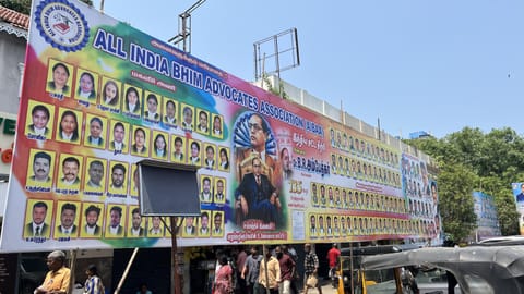 Illegal banners on NSC Bose Road