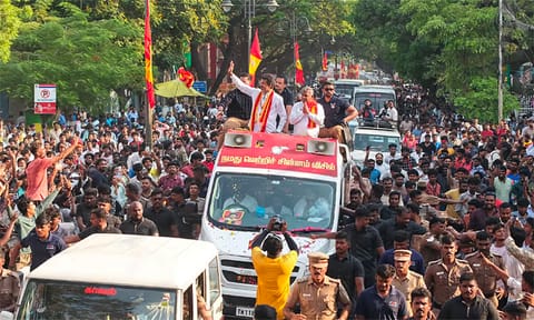 Case filed against TVK chief Vijay for violating poll code during Chennai campaign