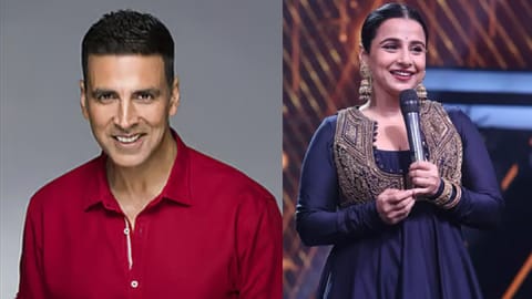 (L) Akshay Kumar, (R) Vidya Balan