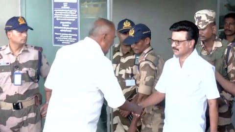 Chief Minister MK Stalin at Madurai airport