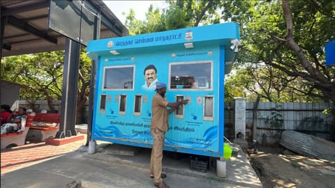 Shortage of water witnessed at water dispenser at Island Ground.