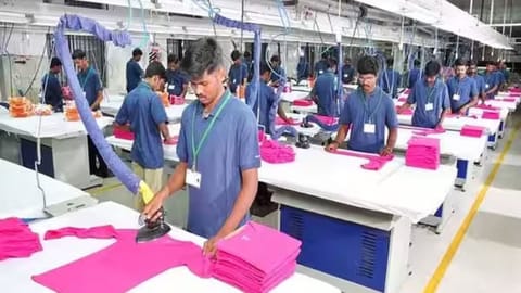People working in the Tiruppur garment industry