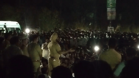 Outraged villagers staged a blockade on the Pune-Bengaluru Highway