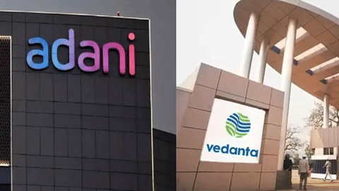 (L) Adani group (R) Vedanta