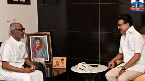 Rajinikanth and MK Stalin