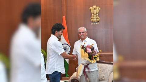 TVK chief Vijay meets Governor Rajendra Vishwanath Arlekar at Lok Bhavan