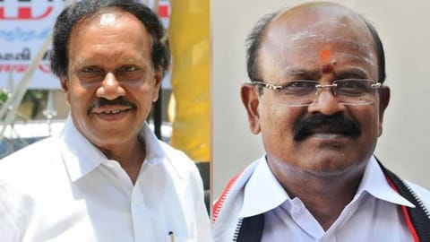 (L) Thambidurai, (R) Pollachi Jayaraman