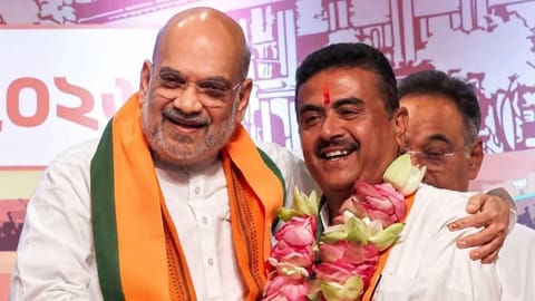 L-R : Amit shah and Suvendu Adhikari
