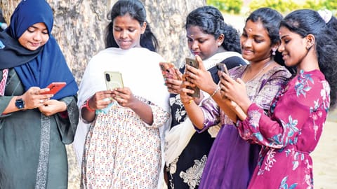 Students checking the results for Class 12 board exam (file)