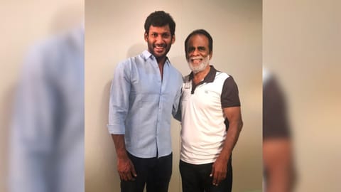 Vishal with his father